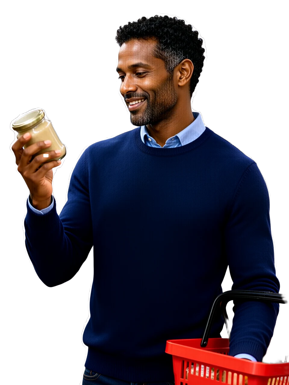 Shopper choosing a product