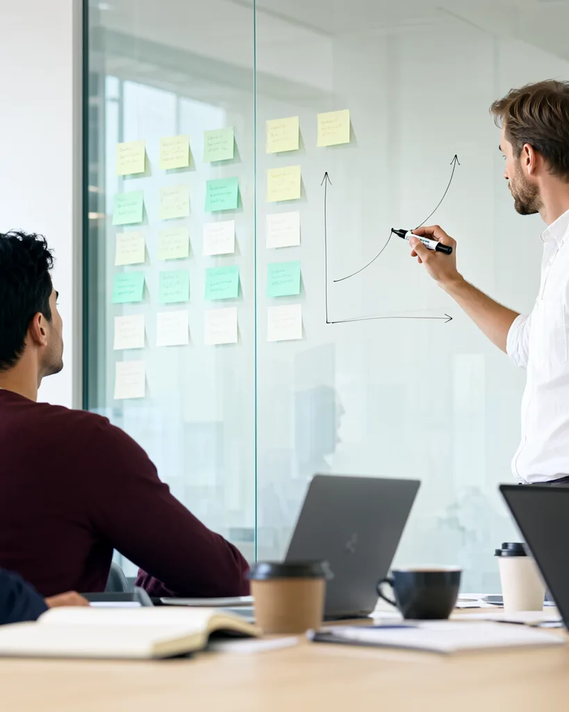 Consultant leading a strategy workshop